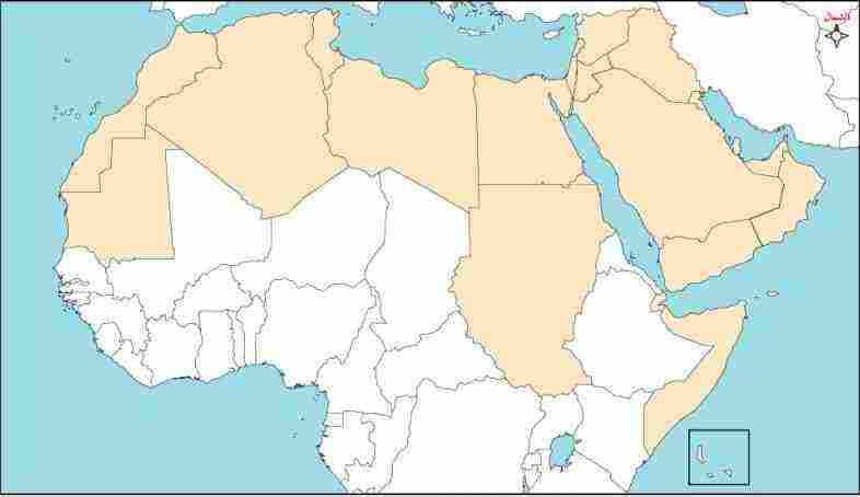 خريطة الوطن العربي صماء