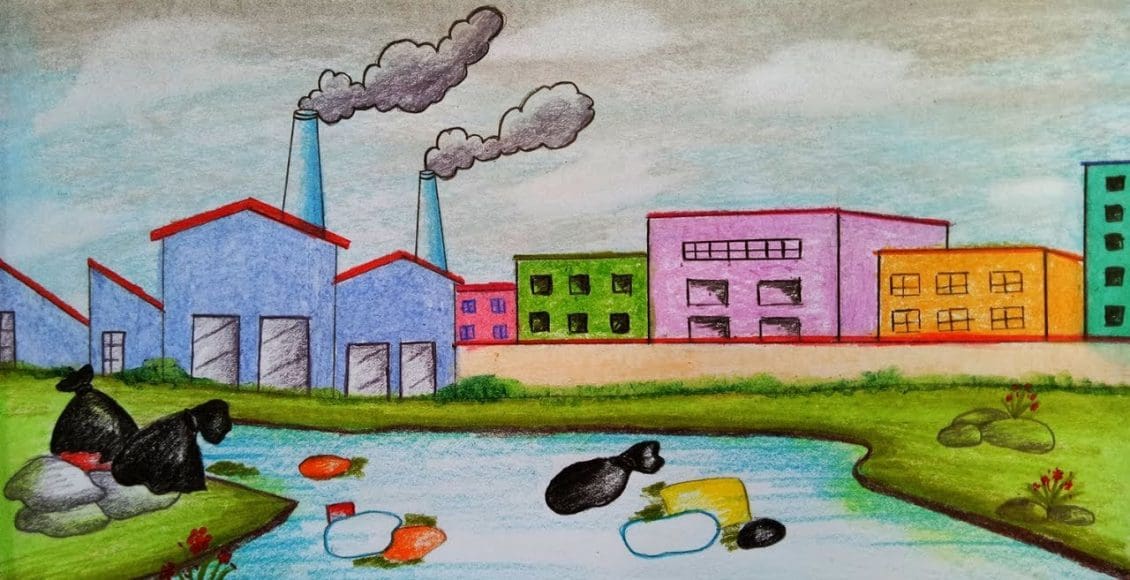 رسومات عن تلوث البيئة