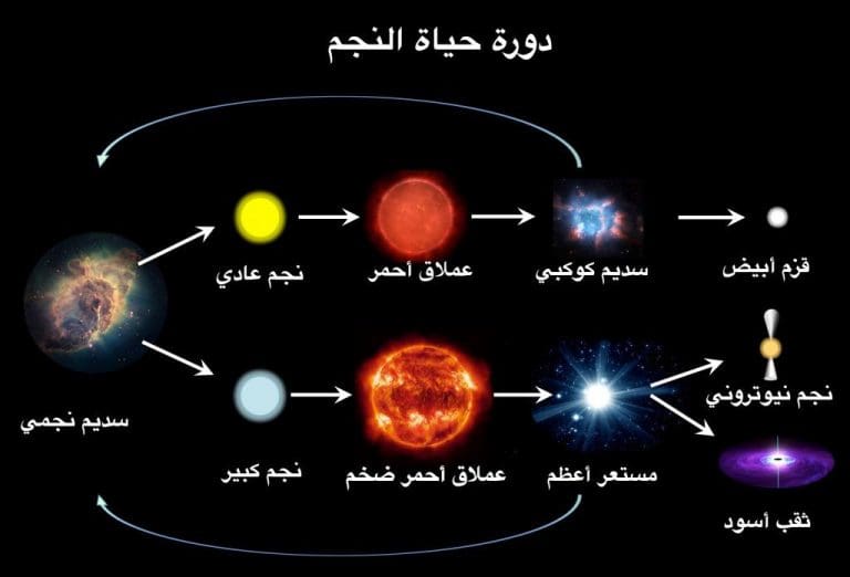 أشكال النجوم في السماء وأسمائها ومراحل تكوينها - زيادة