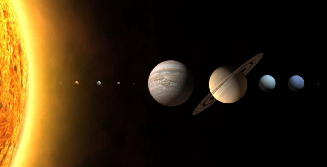 ما اكبر الكواكب في المجموعة الشمسية