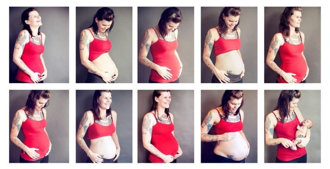 مراحل كبر بطن الحامل بالصور
