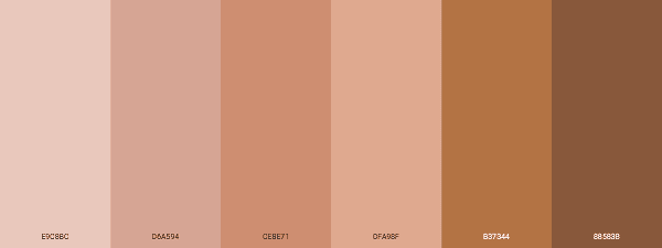 جدول درجات لون البشرة بالعربي