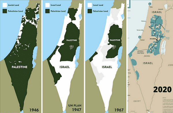 خريطة فلسطين قبل الاحتلال وبعده