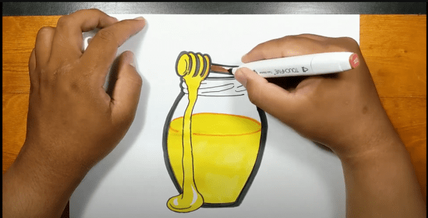رسم عسل للاطفال